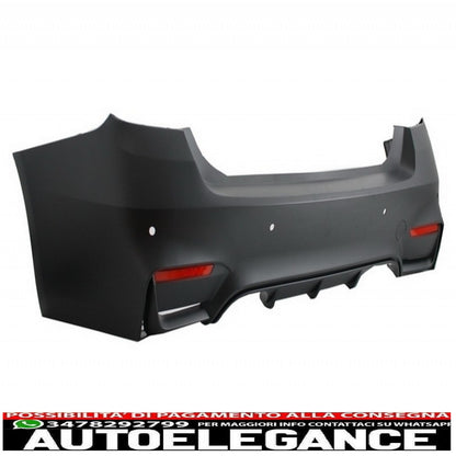 complete body kit suitable for bmw f30 (2011-2019) with chrome exhaust tips evo ii m3 cs style without fog lights 