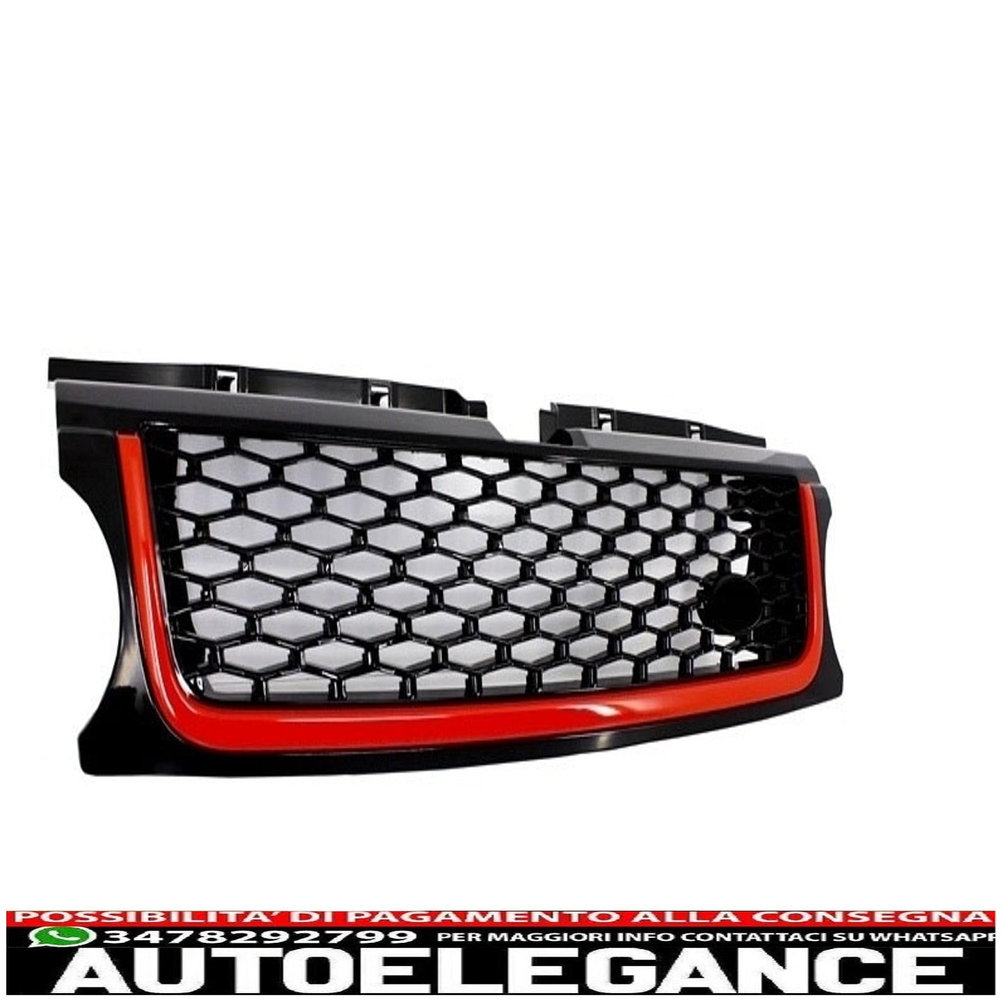 central grille and side air intakes group suitable for land rover sport l320 facelift (2010-2013) autobiography look black red edition