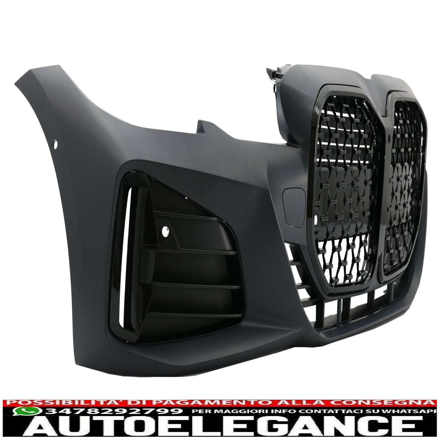 Paraurti anteriore per BMW Serie 3 G20 berlina G21 Touring LCI 2020+ griglie design m-mostra il titolo originaleTesto originaleFront Bumper for BMW 3 Series G20 Sedan G21 Touring LCI 2020+ M Design Grilles