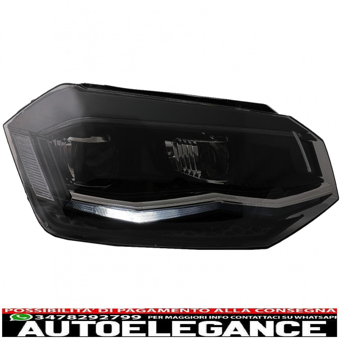 full led headlights suitable for vw polo aw mk6 (2018-2020) with dynamic ignition and sequential cornering lights 