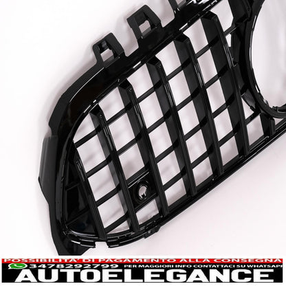 central grille suitable for mercedes a-class w177 hatchback v177 sedan (04.2018-up) gt-r design panamericana black