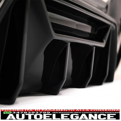 Spoiler per paraurti anteriore adatto per BMW Serie 1 F20 F21 LCI (2015-2019) con paraurti posteriore spoiler mantovana diffusore e estensioni minigonne laterali Hatchback M Sport Piano Black