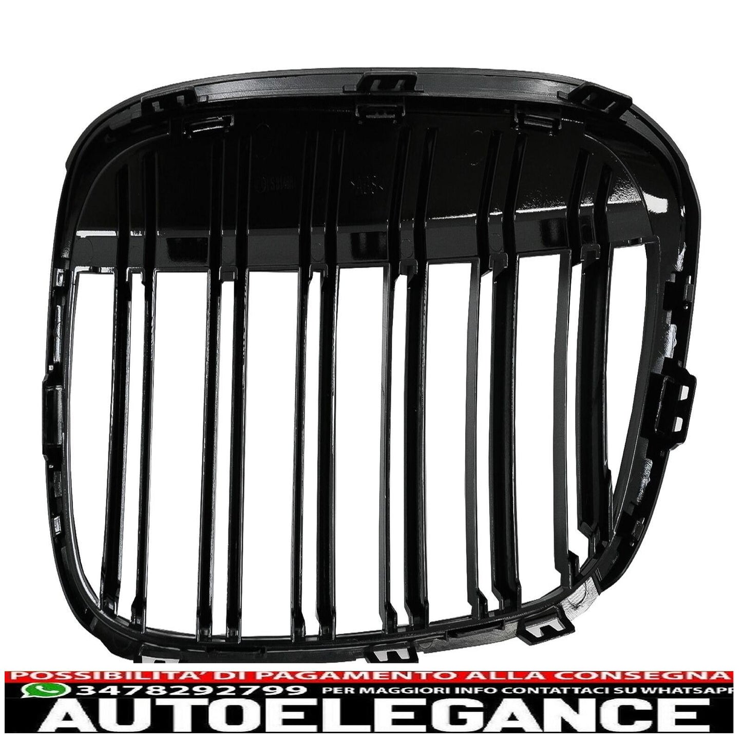 Grilles for BMW X1 SUV F48 Pre-LCI 06.15-19 Double M Look Gloss Black 