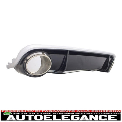 Rear bumper diffuser and tailpipes with LED taillights, dynamic black/smoke, suitable for audi a4 b8 avant pre facelift (2007-2011) RS4 design