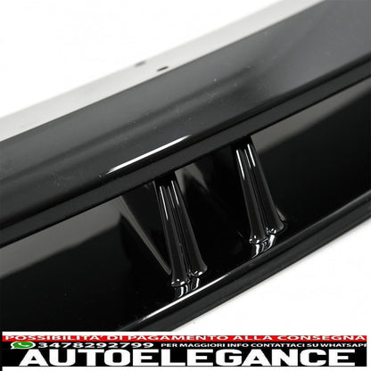 Rear bumper valance diffuser with additional front bumper spoiler suitable for audi a3 8v facelift (2017-2019) sedan cabrio rs3 only bumper design s-line piano black