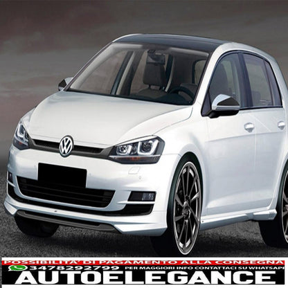 Front Bumper Lip Extension Spoiler Fit For VW Golf VII 7 5G Pre-Facelift (2013-2017) Gloss Black &amp; White