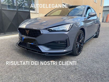 SPLITTER ADATTO PER SEAT CUPRA LEON 2020+ DESIGN SPORTIVO LOOK NERO LUCIDO