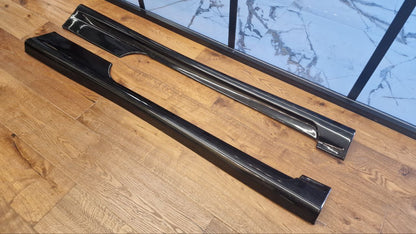 SKIRTS SUITABLE FOR ALFA ROMEO 147 3 DOORS LOOK TUNING DESIGN GLOSSY BLACK 