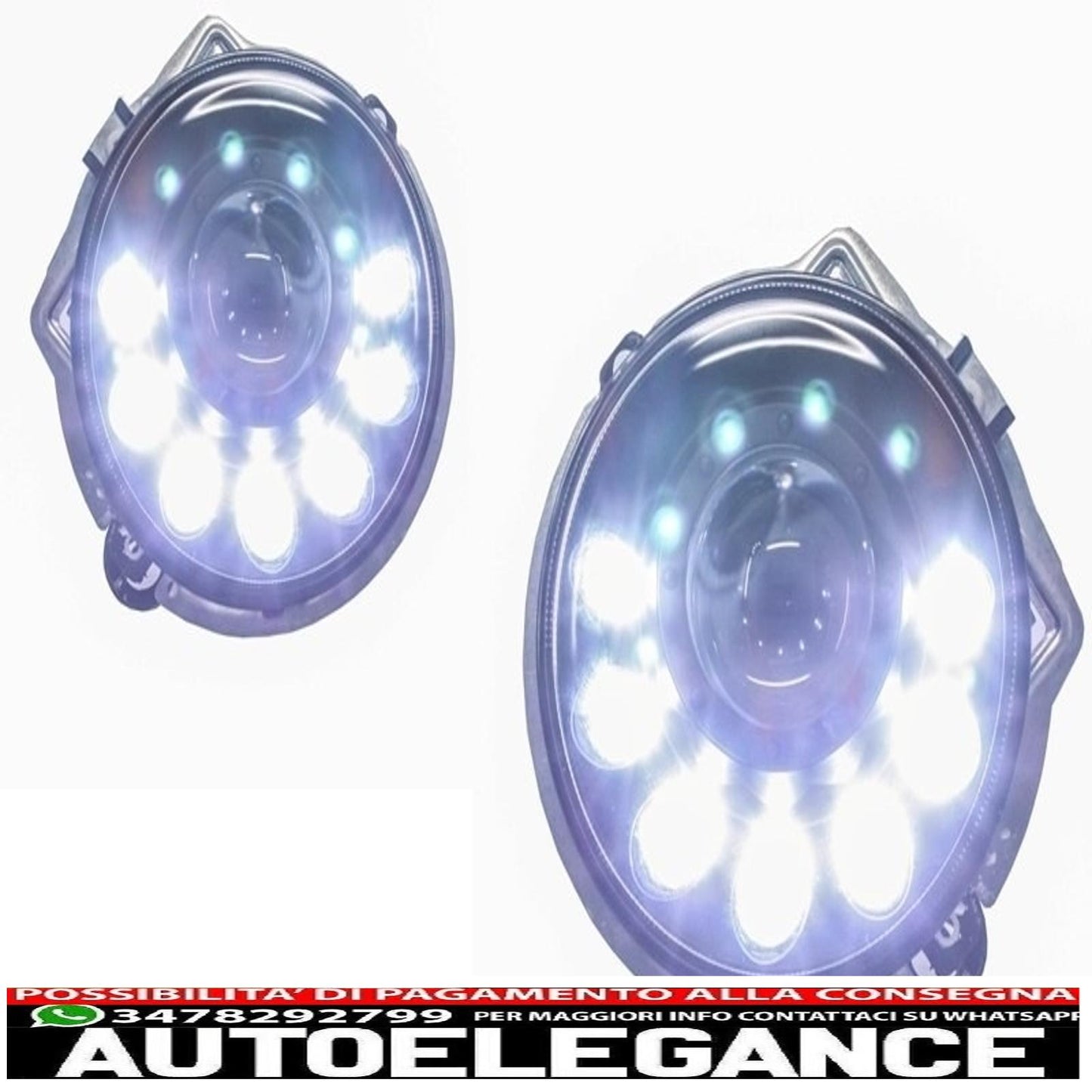 black led headlights bi-xenon look with drl covers suitable for mercedes g class w463 (1989-2012) 