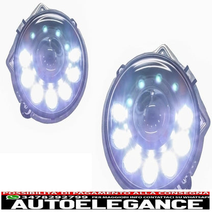 black led headlights bi-xenon look with drl covers suitable for mercedes g class w463 (1989-2012) 