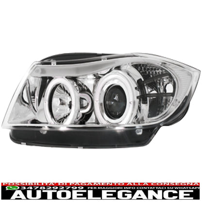 headlights suitable for bmw 3 series e90 e91 (03.2005-08.2008) angel eye 2 halo rings 