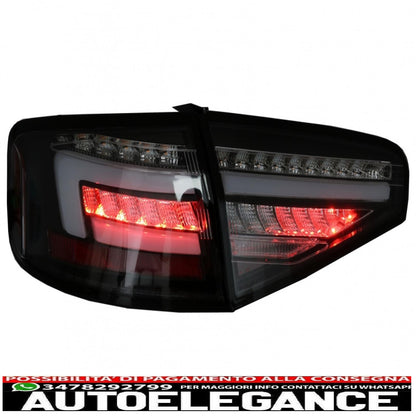 led rear lights suitable for audi a4 b8 sedan (2012-2015) red black dynamic sequential cornering lights