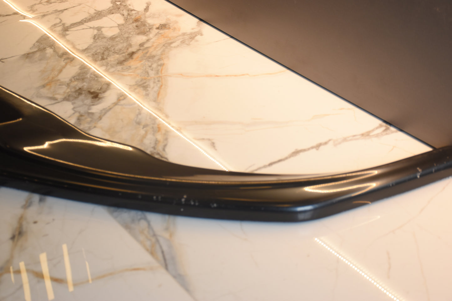 SPLITTER MERCEDES A W176 12-15 AMG UNDER FRONT BUMPER GLOSSY BLACK 0002