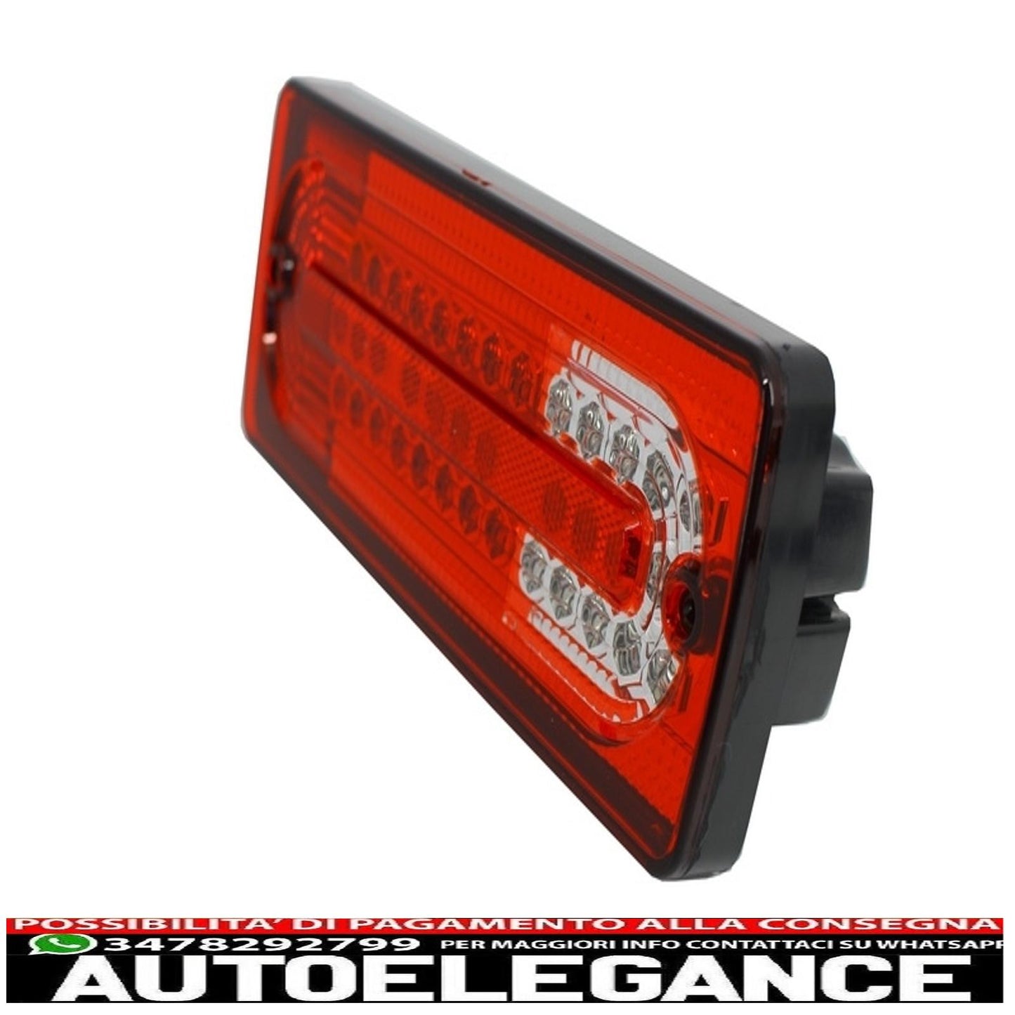 led rear lights suitable for mercedes g class w463 (1989-2015) red transparent