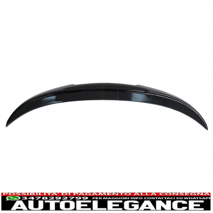 spoiler per bagagliaio con paraurti posteriore spoiler mantovana diffusore doppia uscita e coperture specchietti adatto per bmw serie 3 f30 (2011-2019) m4 csl performance design nero pianoforte