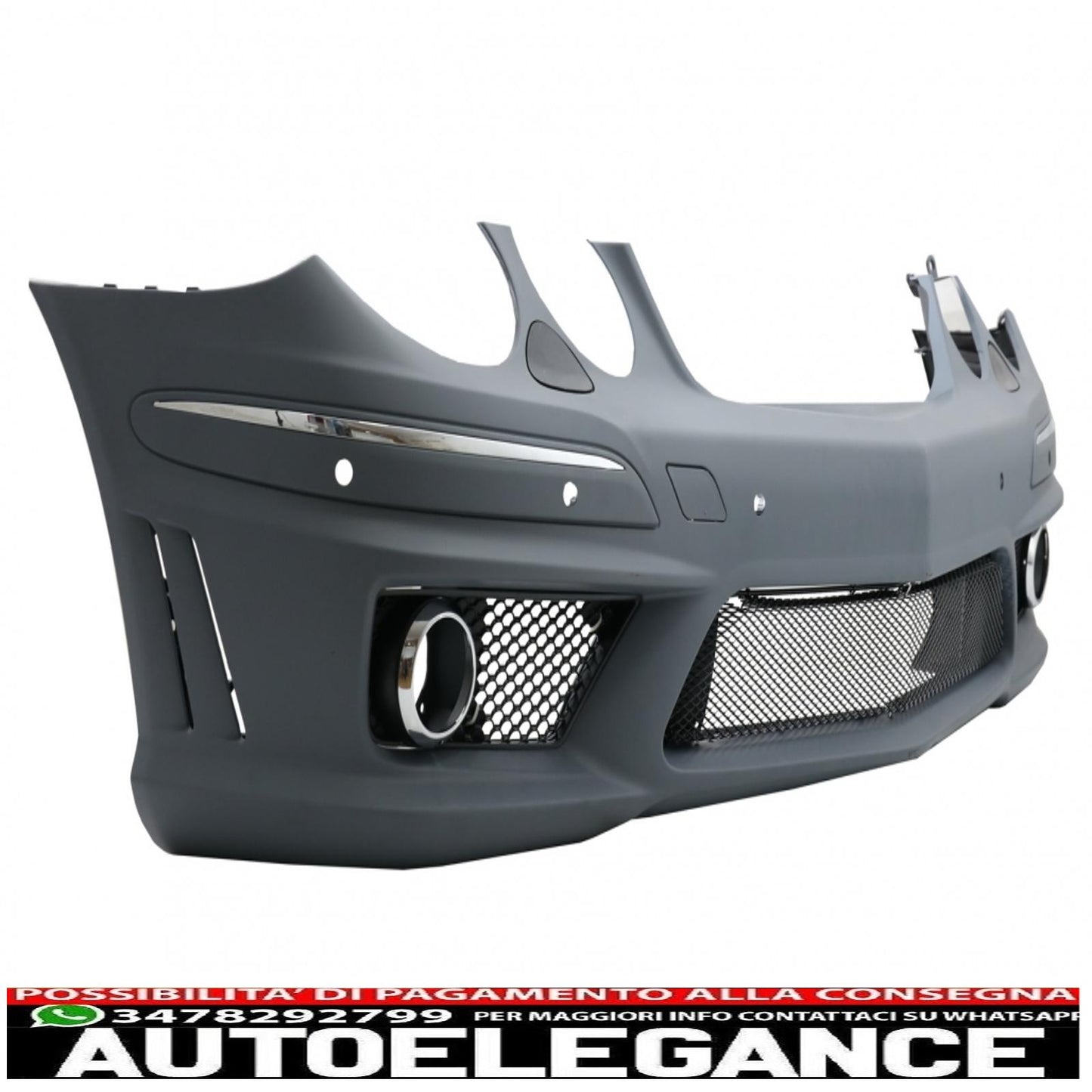 paraurti anteriore adatto per mercedes w211 classe e (2002-2009) montaggio con griglia anteriore restyling