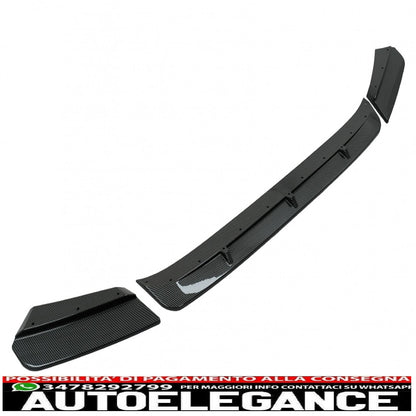 Front bumper spoiler lip suitable for bmw x3m g01 x4m g02 (2018-2020) m sport carbon look 