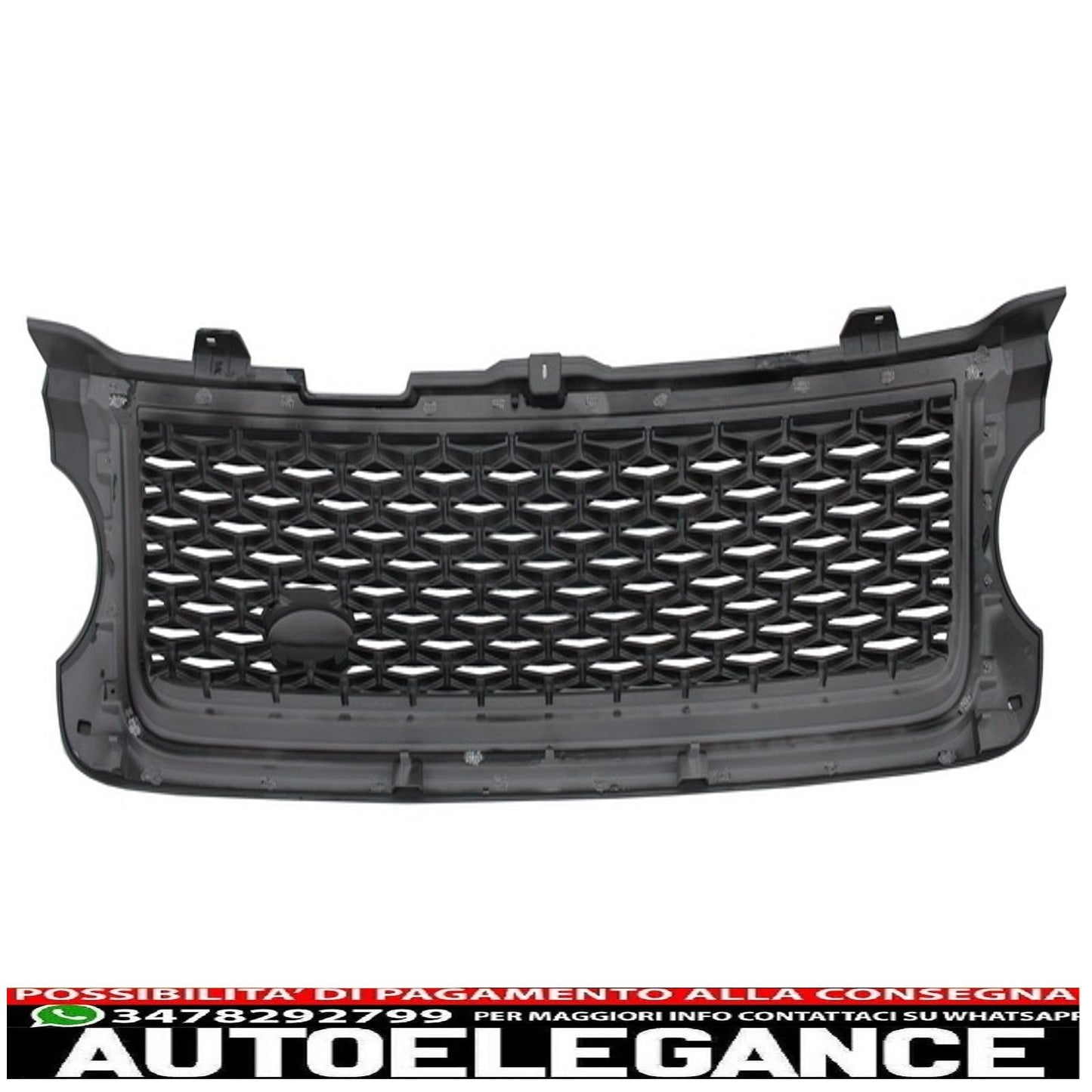 griglia centrale con prese d'aria laterali adatta per land rover vogue iii l322 (2010-2012) all black autobiography supercharged edition