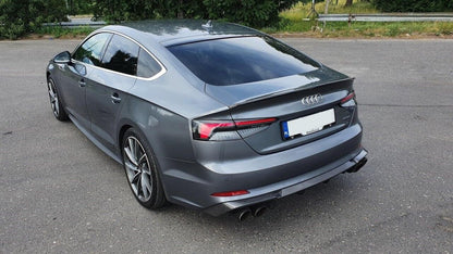 FRONT BUMPER SPLITTER FOR AUDI A5 F5 2016-2018 S7 SLINE GLOSS BLACK ABS