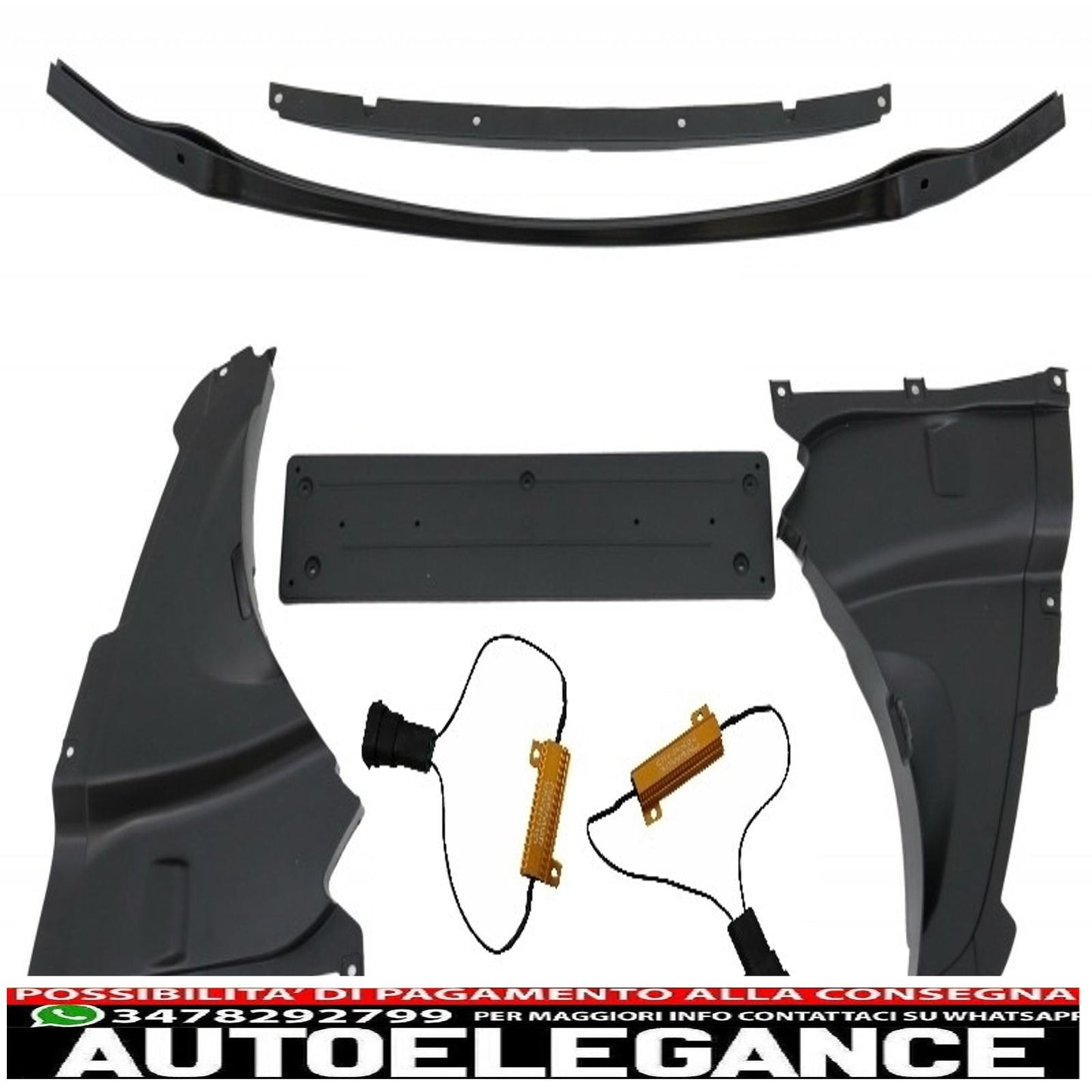 paraurti anteriore con parafanghi anteriori e minigonne laterali adatto per bmw serie 3 f30 f31 non lci e lci (2011-2018) m3 sport evo design