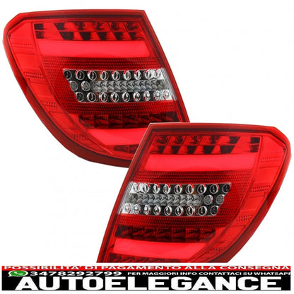fanali posteriori full led adatti per mercedes classe c w204 (2007-2012) design restyling