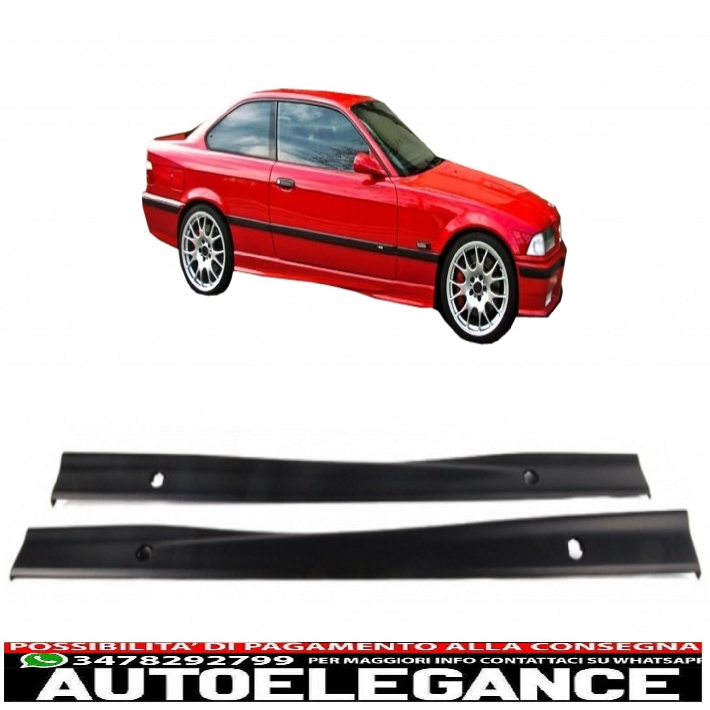 side skirts suitable for bmw 3 series e36 (1992-1998) m3 design 
