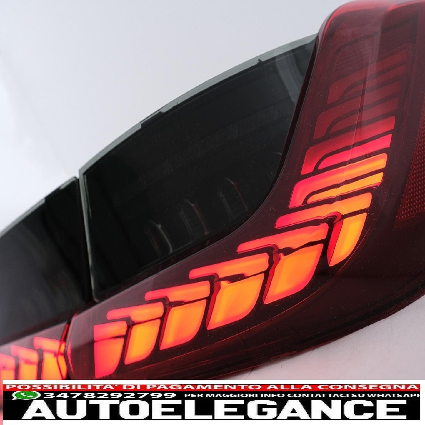 Full LED rear lights suitable for bmw 3 series g20 g28 m3 g80 sedan (2018-2022) smoke red with dynamic sequential turning light