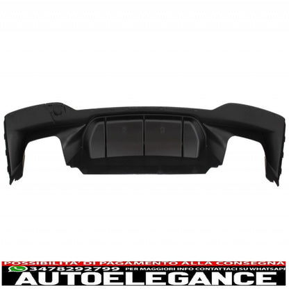 Diffusore del paraurti posteriore nero opaco con terminali di scarico doppi in carbonio adatti per BMW Serie 5 G30 G31 dal 2017 in poi design M5