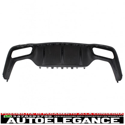 diffusore posteriore adatto per mercedes classe e w213 (2016-2019) e63 design edizione cromata