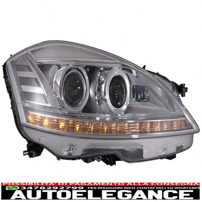 led headlights suitable for mercedes s class w221 (2005-2009) restyling look with sequential dynamic cornering lights