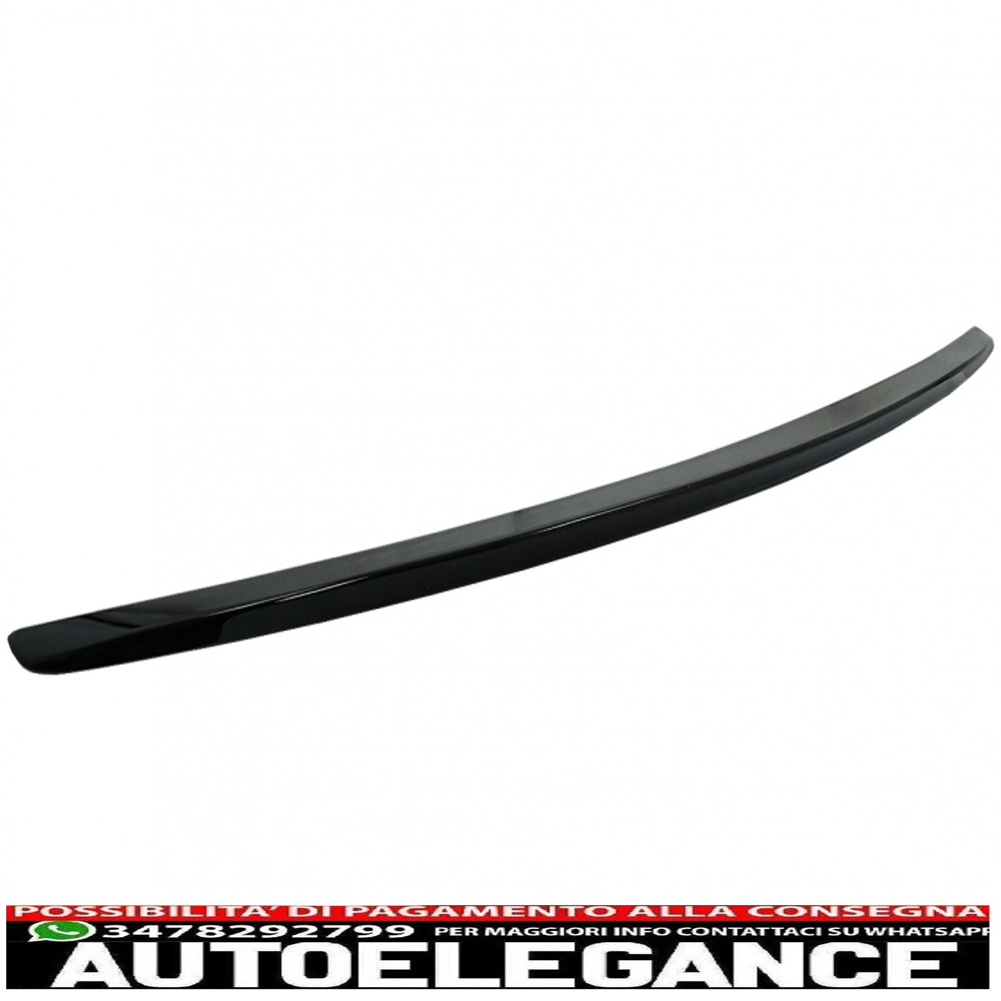 trunk spoiler suitable for mercedes s class w222 (2014-2020) piano black sport rear lip 