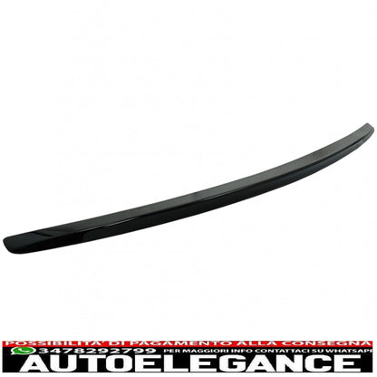 trunk spoiler suitable for mercedes s class w222 (2014-2020) piano black sport rear lip 