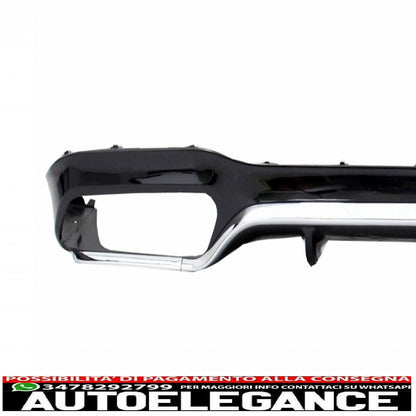 diffusore d'aria per paraurti posteriore con terminali di scarico nero adatto per mercedes classe e w213 amg line (2016-2019) design e63