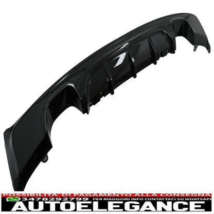 diffusore posteriore doppia uscita con spoiler anteriore e minigonne laterali estensioni aggiuntive del labbro adatte per bmw serie 2 f22 f23 (2013-) m performance design nero pianoforte