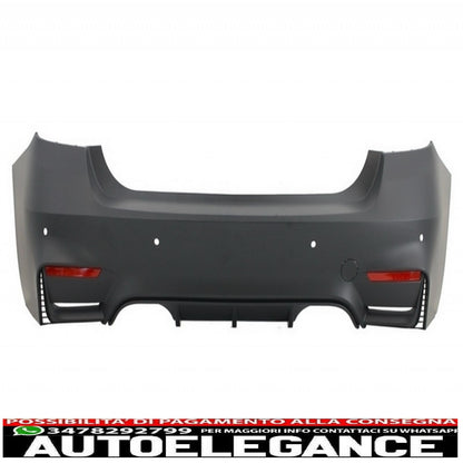 Full body kit with carbon fiber exhaust tips and front fenders suitable for bmw f30 (2011-2019) evo ii m3 cs style without fog lights