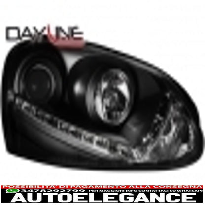 dayline headlights suitable for vw golf v 03-09_drl optic_hid_black 