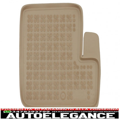 Beige rubber mats suitable for Toyota Rav4 II Facelift (2003-2005) 5 doors