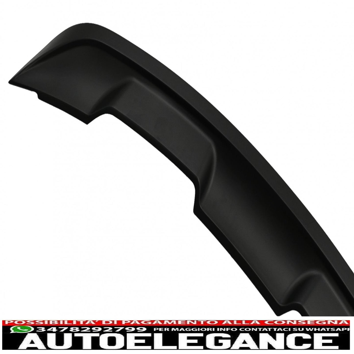 Trunk Spoiler Suitable for Ford Mustang Mk6 Sixth Generation (2015-2020) GT500 Design Matte Black 