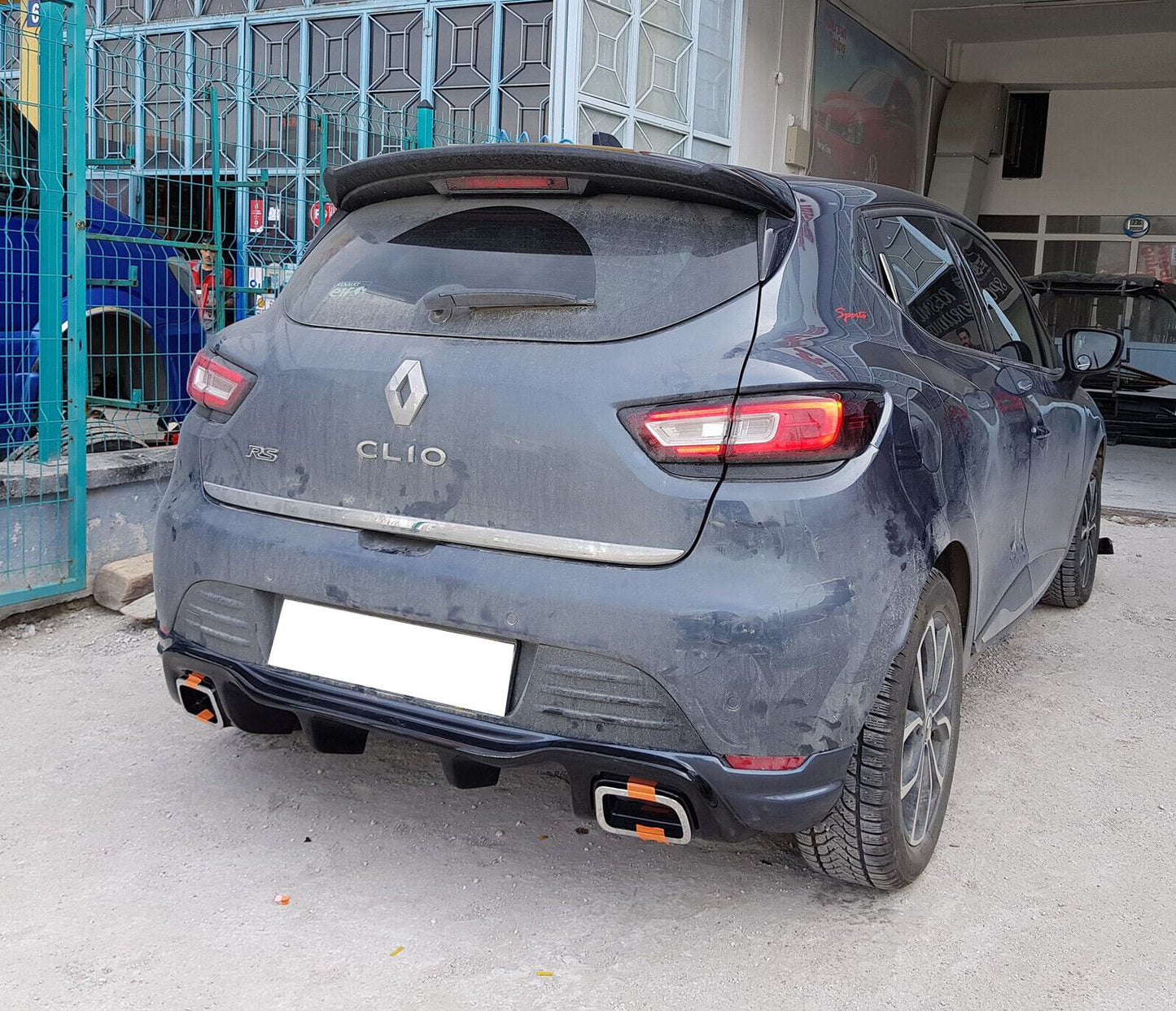 RENAULT CLIO 4 MK4 2012-2019 DIFFUSORE SOTTO PARAURTI POSTERIORE LOOK RS