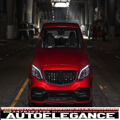 griglia anteriore adatta per mercedes classe c c63 w205 berlina s205 t-modell a205 cabriolet c205 coupé (03.2018-2020) con fotocamera tutta nera