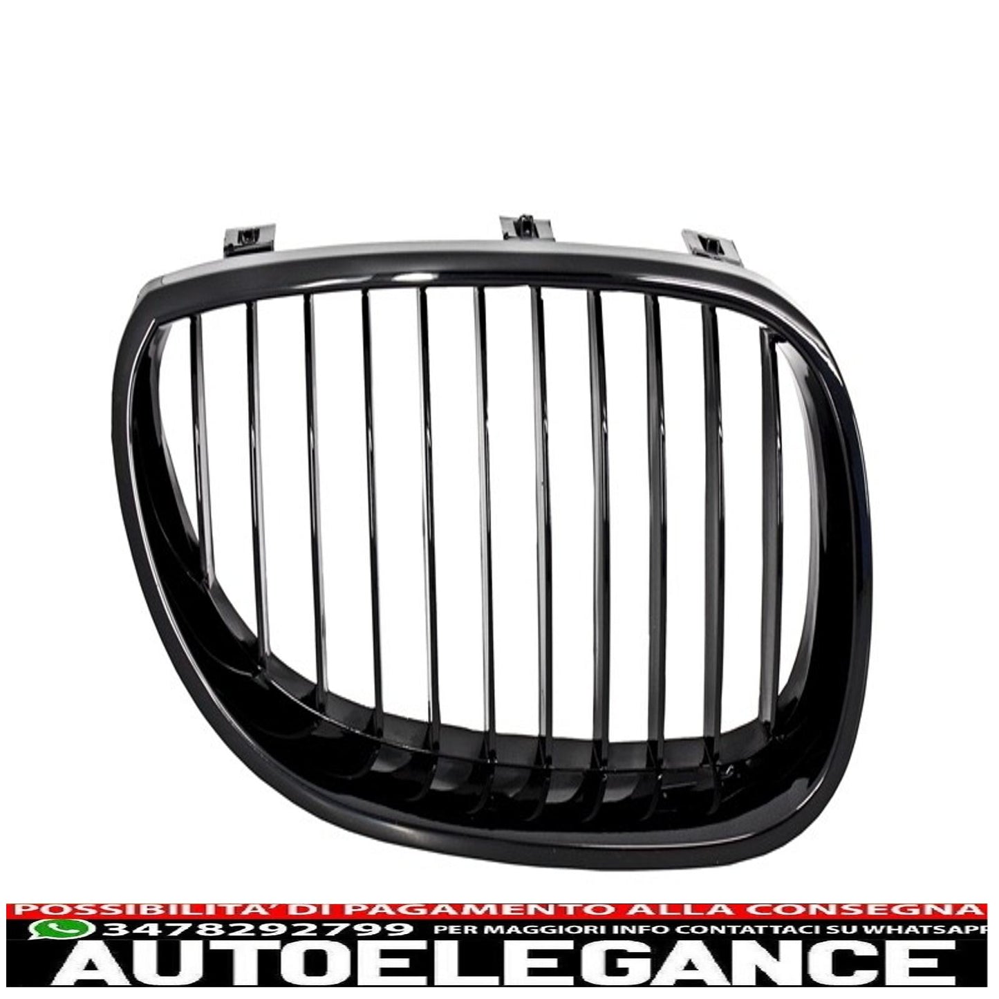 front bumper with central kidney grilles piano black suitable for bmw 5 series e60/e61 2003-2009 m-technik design without fog lights