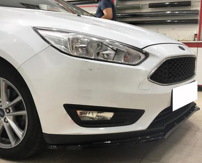 FORD FOCUS MK3 III LIP SPOILER UNDER FRONT BUMPER ABS BLACK 