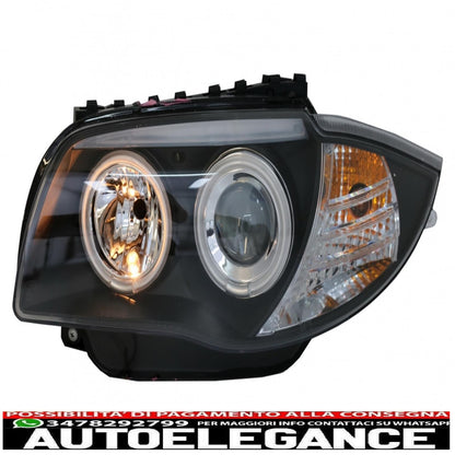 ccfl angel eye headlights suitable for bmw 1 series e87 e81 e82 e88 (2004-2011) black 