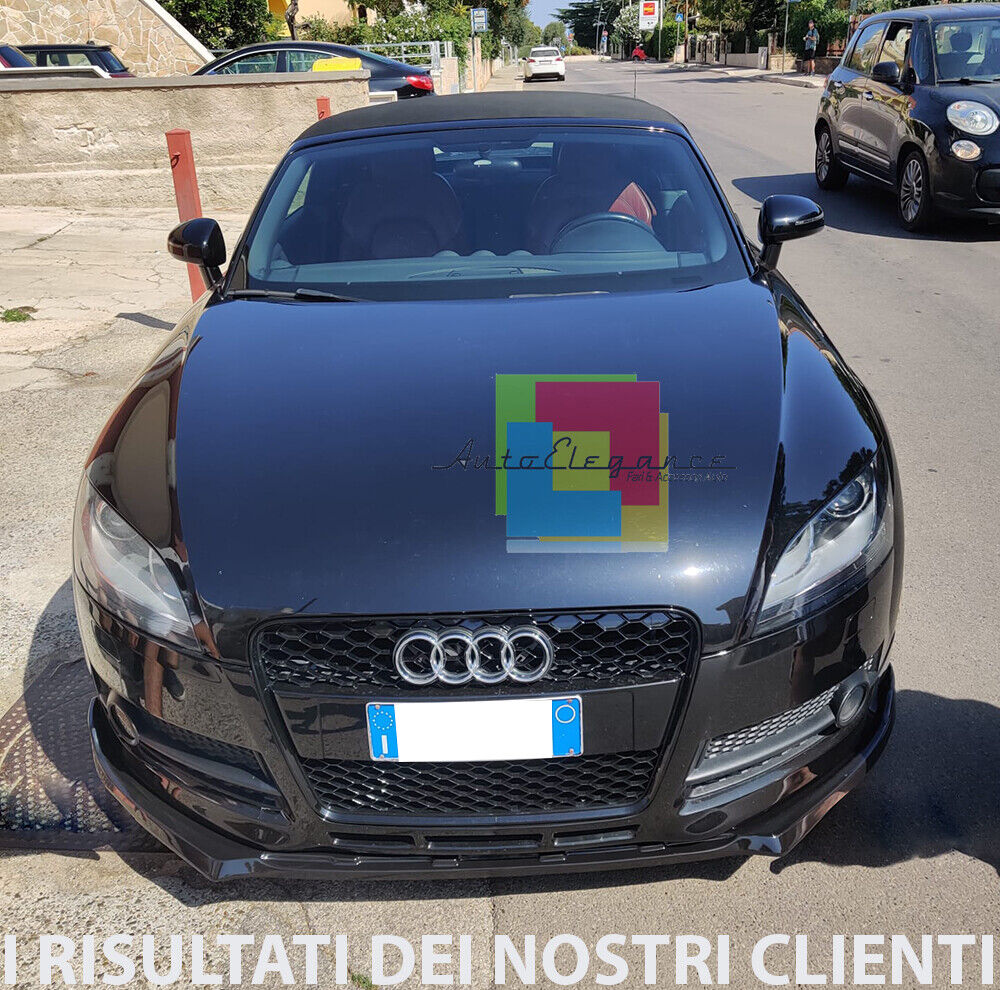 AUDI TT 8J 06-14 SPLITTER SOTTO PARAURTI ANTERIORE ABS SPORTIVO NERO LUCIDO LAMA AUTOELEGANCERICAMBI
