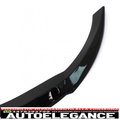 Front bumper lip extension suitable for mercedes v class w447 (2014 onwards) only for standard edition piano black 