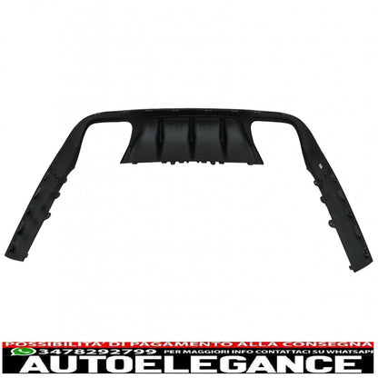 rear diffuser with exhaust tips suitable for mercedes e class c238 a238 amg sport line coupe cabrio (2016-2019) e63 design chrome edition