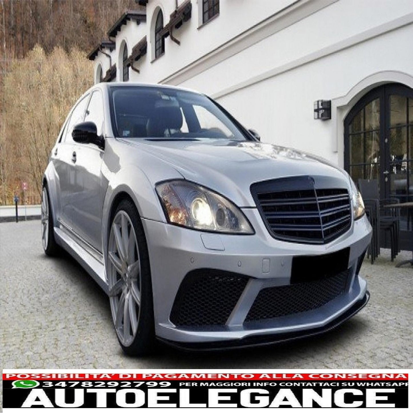 griglia anteriore adatta per mercedes classe s w221 facelift (2010-2013) s65 design pianoforte nero