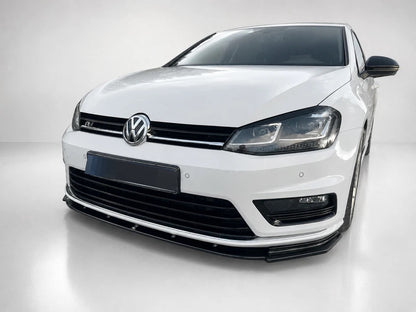 👉Splitter Anteriore adatto per VW Golf MK7 R / R-Line Nero Lucido ABS👈