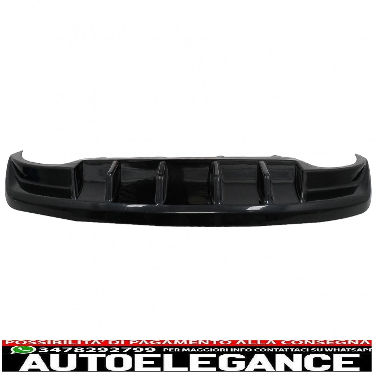 Diffusore d'aria mantovana paraurti posteriore adatto per skoda octavia iii 5e berlina station wagon (2013-2019) nero pianoforte