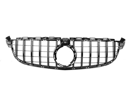 GRILLE SUITABLE FOR MERCEDES C CLASS W205 LIFT 2019-2021 SPORTY LOOK BLACK 